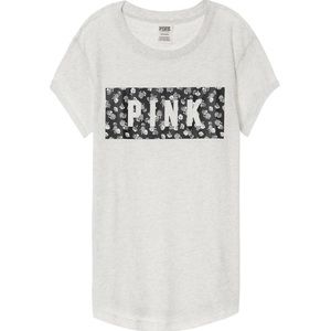 Victorias Secret PINK Rolled Cuff Short Sleeve Tee